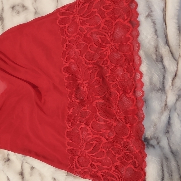 Frederick's of Hollywood Lace Mesh High Neck Chemise - Picture 4 of 9